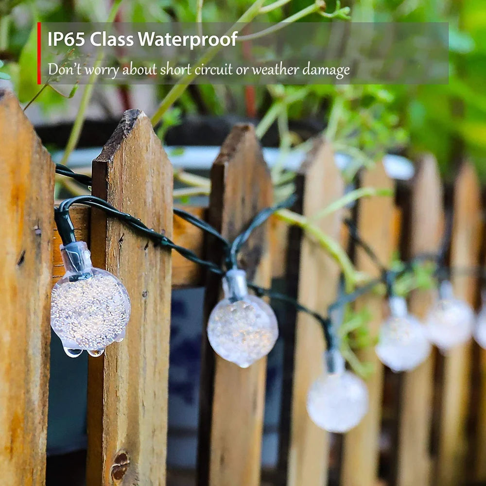 CrystalGlow 14-LED Bubble Ball String Lights