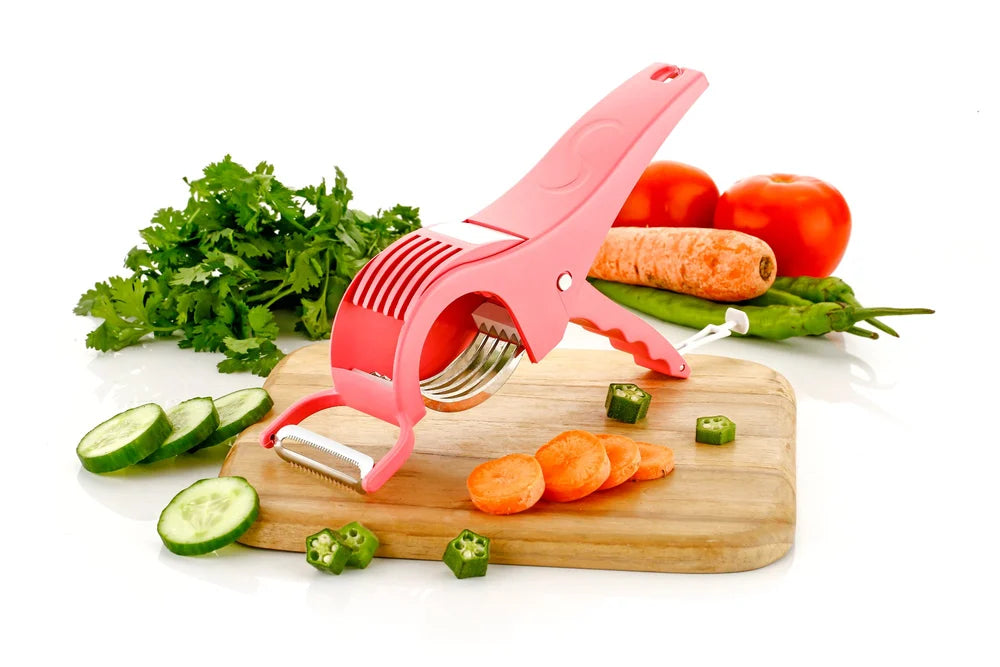 Vegetable Cutter 5 Sharp Blade with Peeler 2 in 1