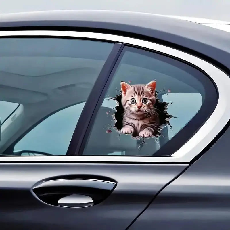 KittyStick™ - Durable Cat Car Stickers (Pack of 2)