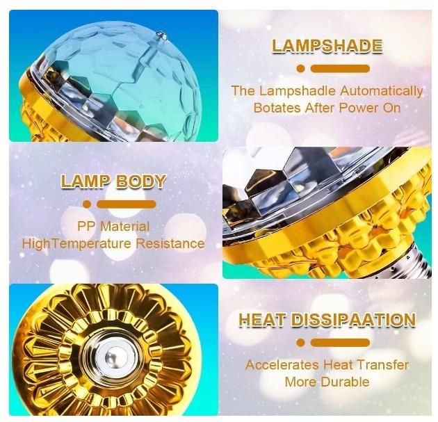 360° PartyGlow Rotating Magic Ball Light