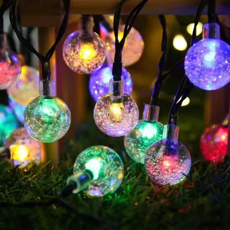 CrystalGlow 14-LED Bubble Ball String Lights