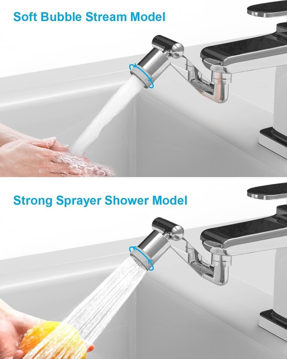 Rotating Sink Sprayer with 2 Water Outlet Modes