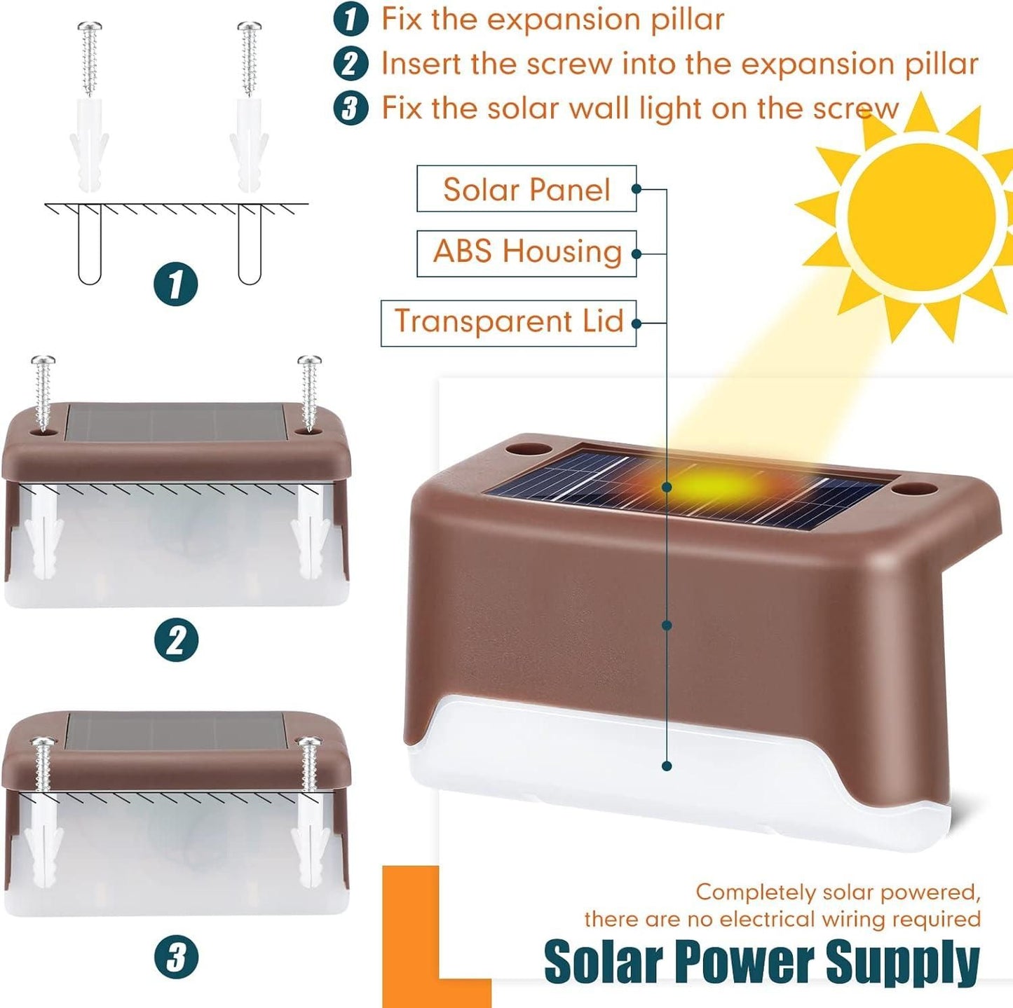 Solar Deck Lights (Pack of 4 / 8)