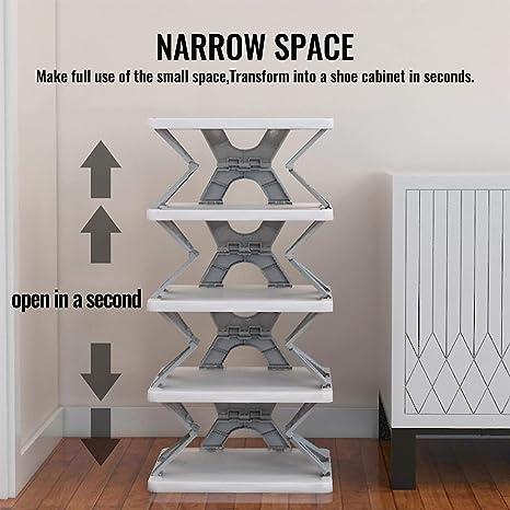 SpaceSaver Shoe Rack – Foldable 4-Tier Organizer