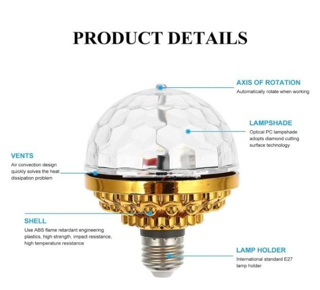 360° PartyGlow Rotating Magic Ball Light
