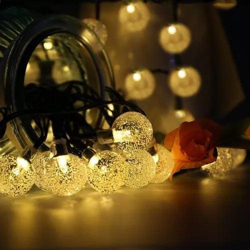 CrystalGlow 14-LED Bubble Ball String Lights