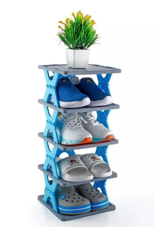 SpaceSaver Shoe Rack – Foldable 4-Tier Organizer