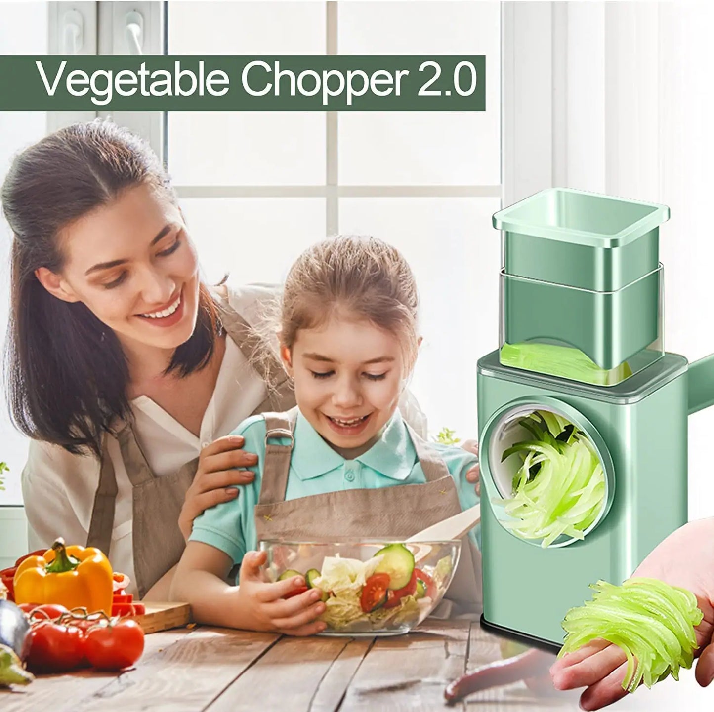 QuickSlice Rotary Cutter – 4 in 1 Fine & Coarse Shredder