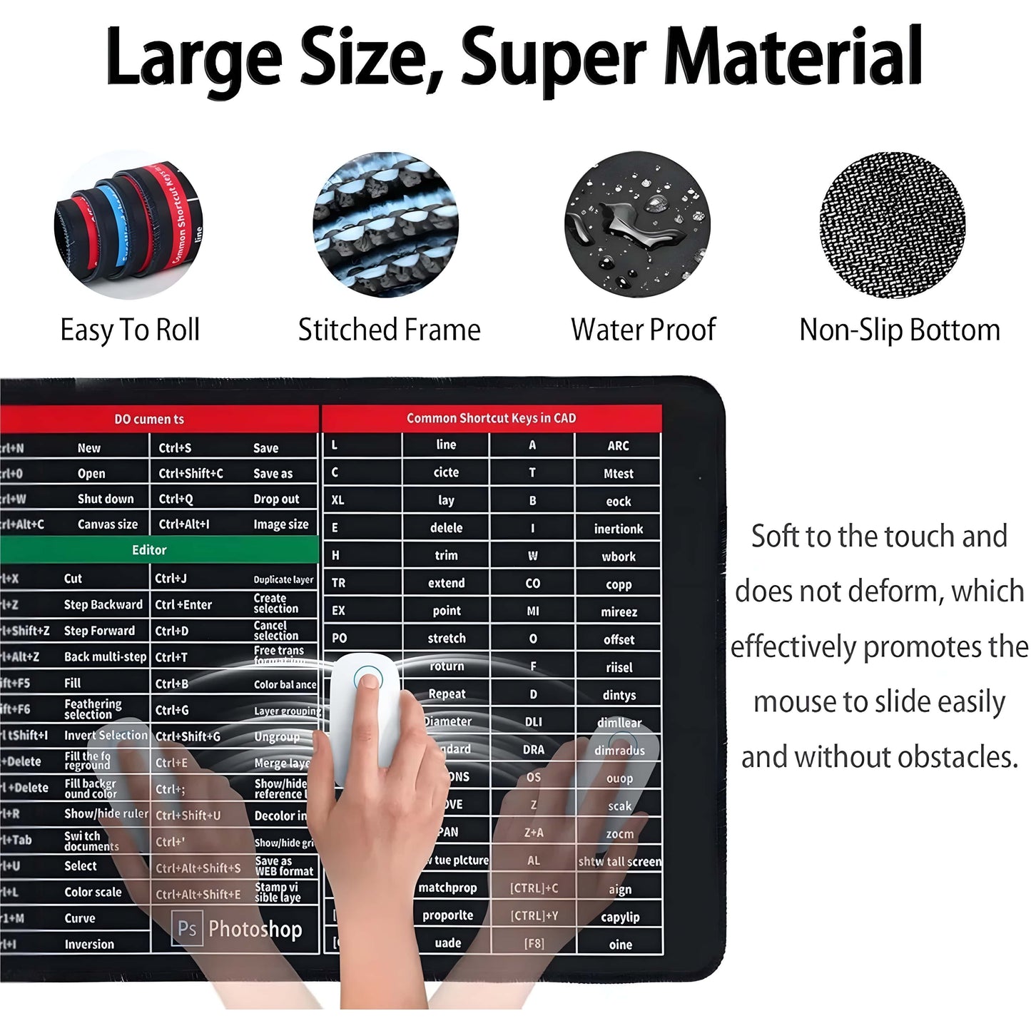 Shortcut Keys Keyboard Mat