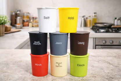 Premium 8-Piece Multicolor Spice Jar Set 🌈🌶️