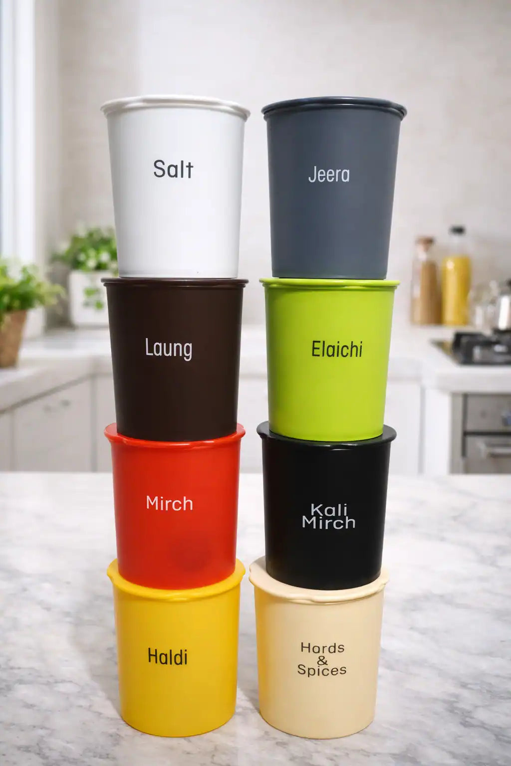 Premium 8-Piece Multicolor Spice Jar Set 🌈🌶️