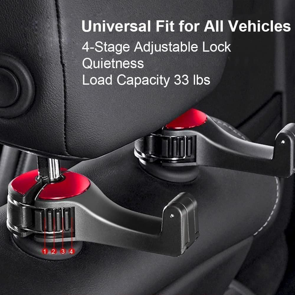 AutoEase™ 2-in-1 Car Seat Hook & Phone Holder (Pack of 2)