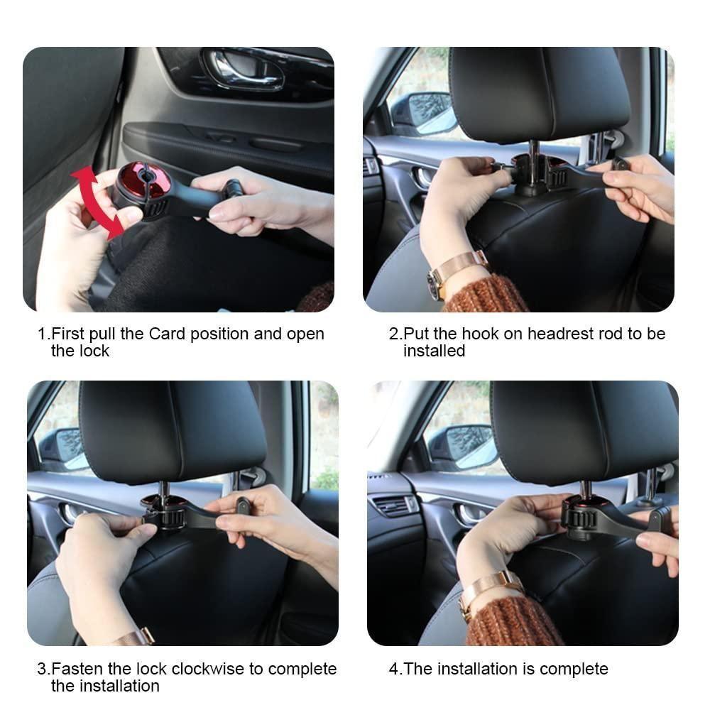 AutoEase™ 2-in-1 Car Seat Hook & Phone Holder (Pack of 2)