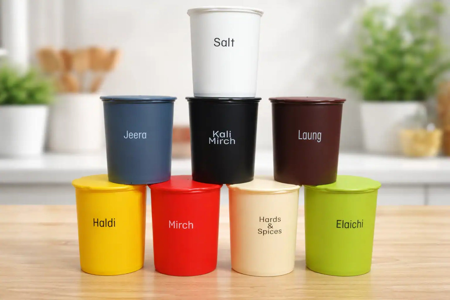 Premium 8-Piece Multicolor Spice Jar Set 🌈🌶️