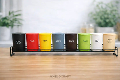 Premium 8-Piece Multicolor Spice Jar Set 🌈🌶️